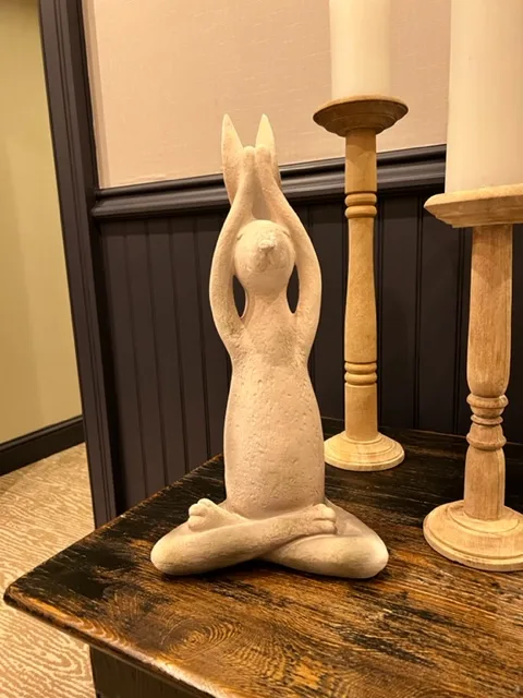Zen bunny sculpture The Lodge at Woodloch